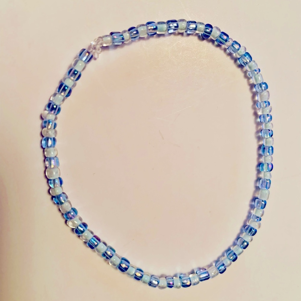 Pretty Light blue and very light green handmade bracelet🩵💚🤍✨